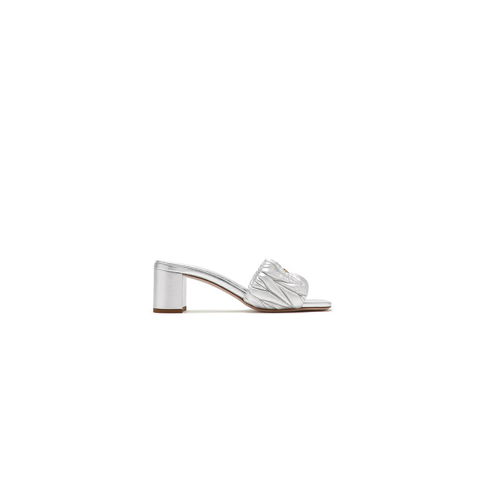 MiuMiu Matelass?? nappa leather slides