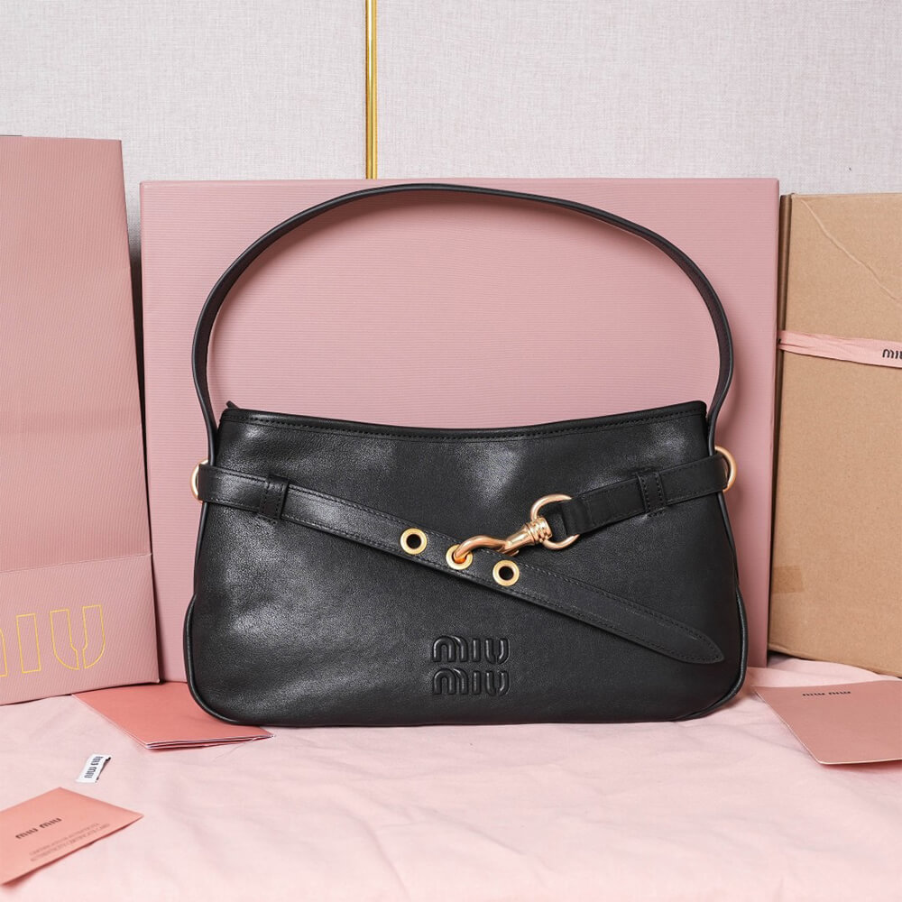 MIUMIU Regular Aventure nappa leather bag(HIGH-END GRADE)