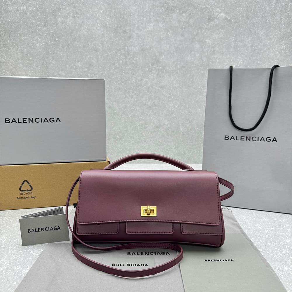 Balenciaga Women s Bel Air Clutch On Strap Small(HIGH-END GRADE)