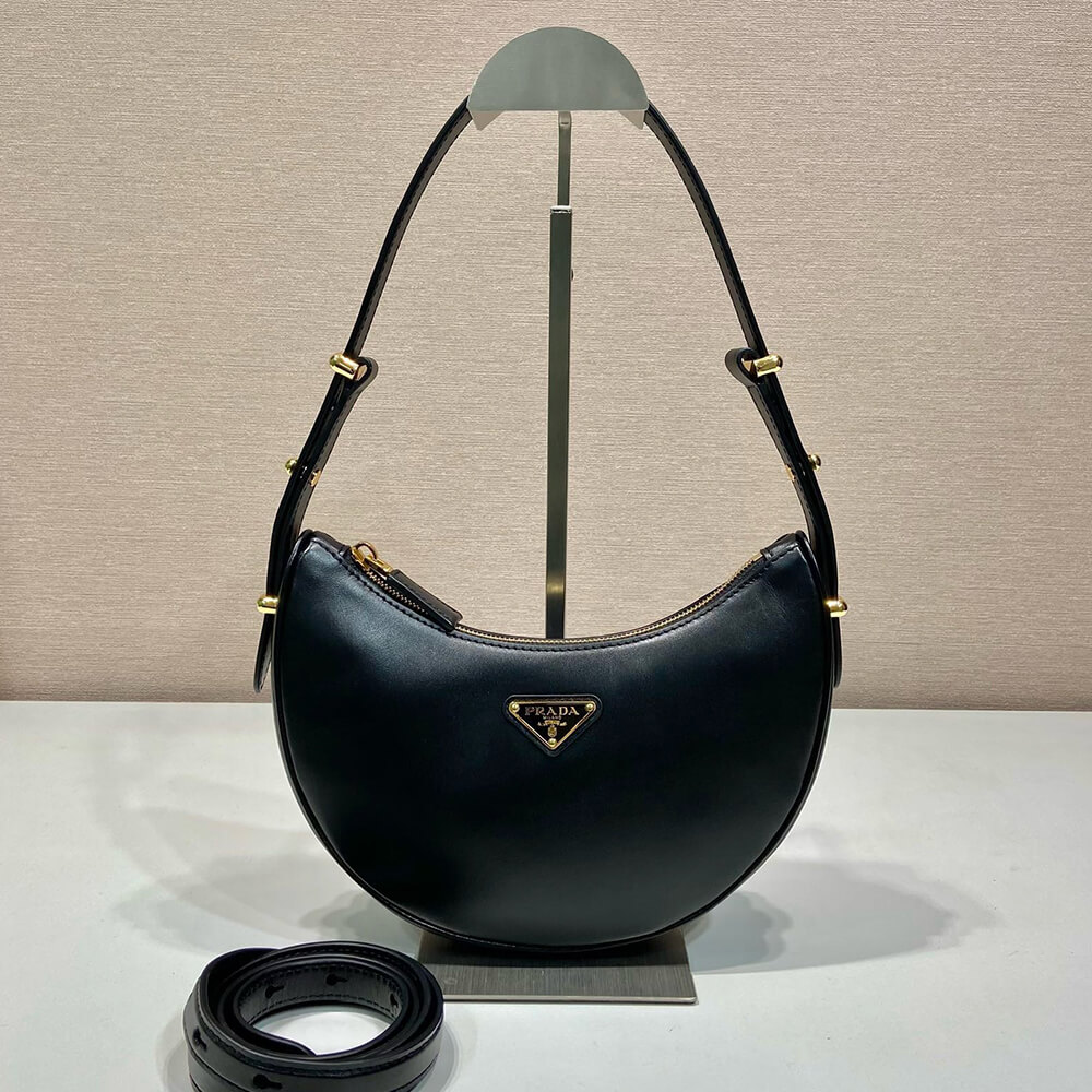 Prada Arqué small leather shoulder bag(HIGH-END GRADE)